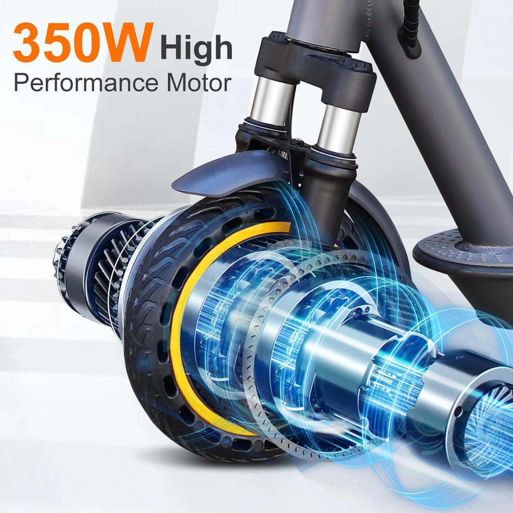 Electric Scooter With Solid Tires And Dual Braking - 350W/500W