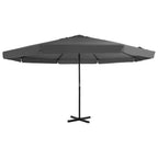 vidaXL Garden Parasol, Azure Blue Polyester With PA Coating, 196.9in x 118.1in