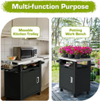 NUUK Outdoor Grill Table With Storage Cabinet, 20in x 30in