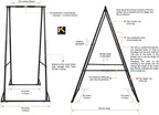 KT Aerial Yoga Hammock And Foldable Stand Set, Blue, 70.86-100.78 Height Adjustable