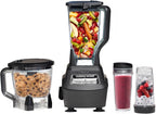 Ninja Blender And Food Processor System, 1500W, 72-Oz Pitcher, 64-Oz Bowl, Two 16-Oz To-Go Cups - Black