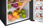 Arctic King Two-Door Mini Fridge With Freezer, 3.2 Cu ft, 18.5 in x 19.4 in x 33.3 in, Stainless Steel - E-Star