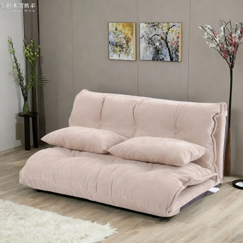 Orisfur Adjustable Folding Futon Sofa With Two Pillows