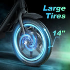 BOGIST Electric Scooter With Seat, 500W Motor, 25mph, 45km Range, 48V 13Ah, Blue - M5 Elite