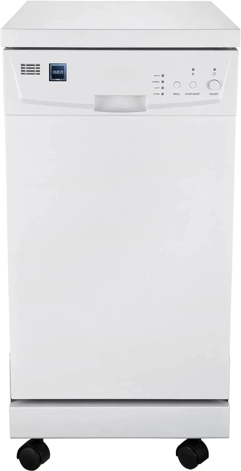 RCA Portable Dishwasher 18-Inch, 8 Place Settings, White - RDW1809-WHITE