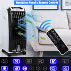 Costway Portable Evaporative Air Cooler Fan With Remote Control - 6.5L, White + Black