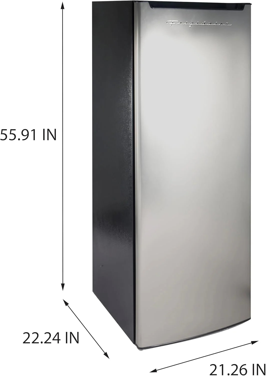Frigidaire Upright Freezer, 6.5 cu. ft., Silver, 21in D x 23in W x 56in H - EFRF696-AMZ