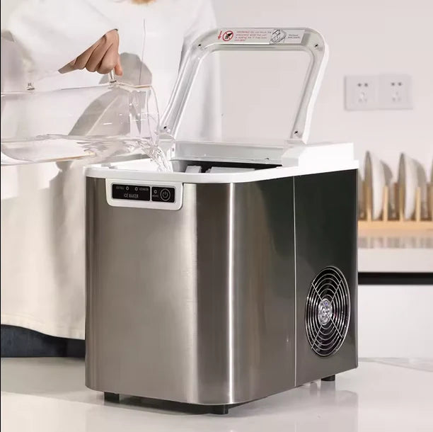 CJC Countertop Ice Maker With Carry Handle, Basket, Scoop, 110V