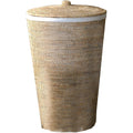 AGM Home Store DWBA Malacca Single Hamper Laundry Basket With Lid 15x25in - Rattan