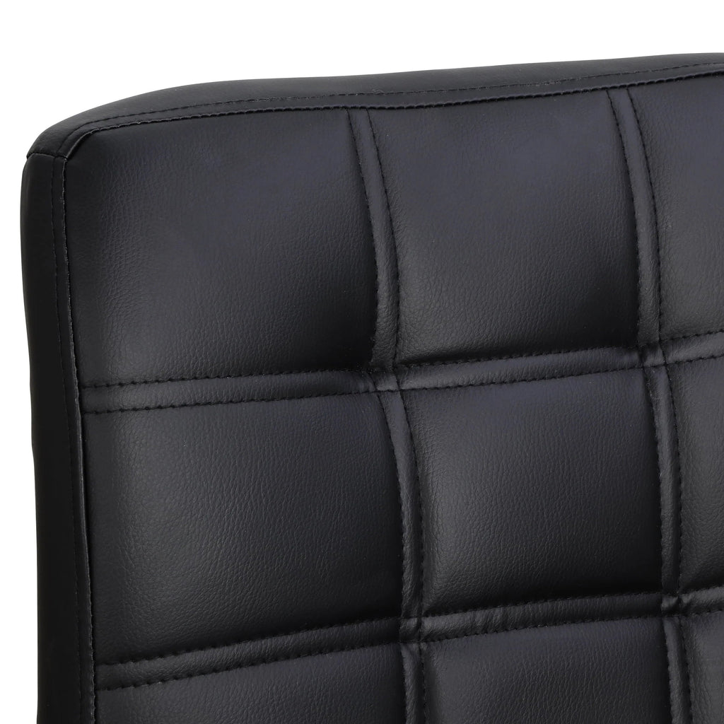 ZENY Bar Stool Set Of 4 With Soft Cushion And Metal Frame - Black