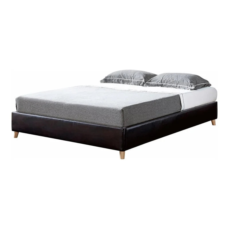 Furniture of America Goodwater Faux Leather Full Foundation Bed - Brown