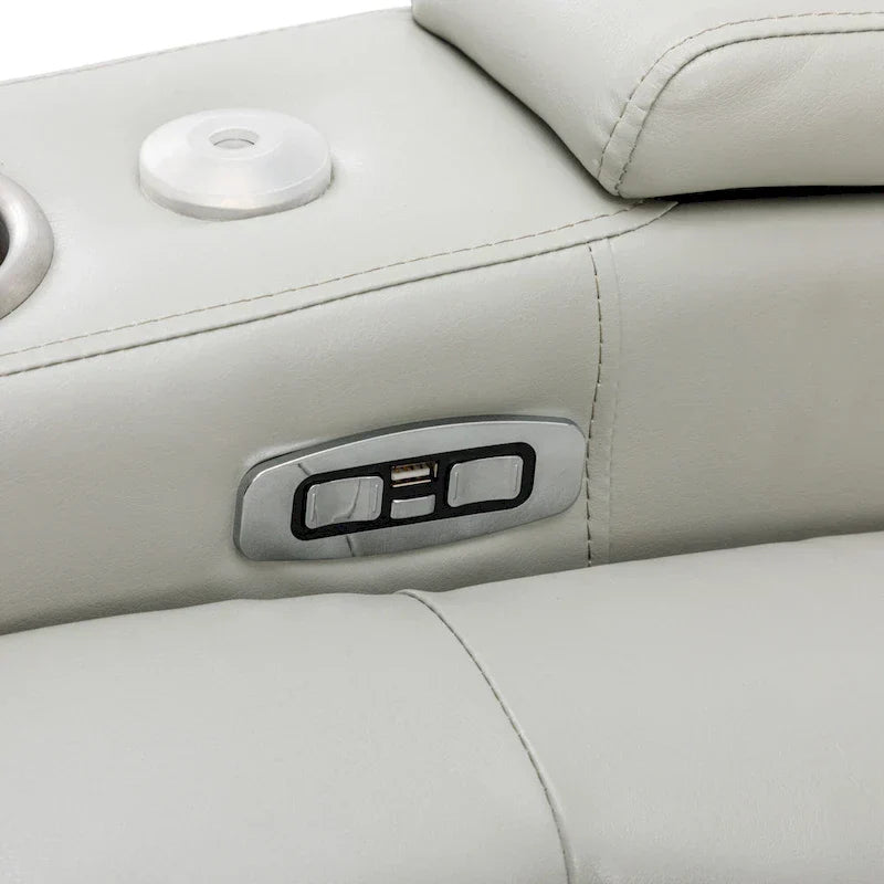 Power Home Theater Recliner Chair, 34.6 D x 38.2 W x 41.4 H, 110-160 Recline, 270 Swivel
