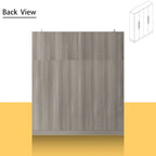 FUFU&GAGA Freestanding Solid Wood Wardrobe Closet With Storage Shelves