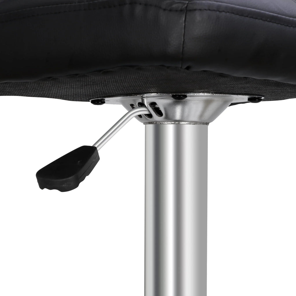 ZENY Bar Stool Set Of 4 With Soft Cushion And Metal Frame - Black