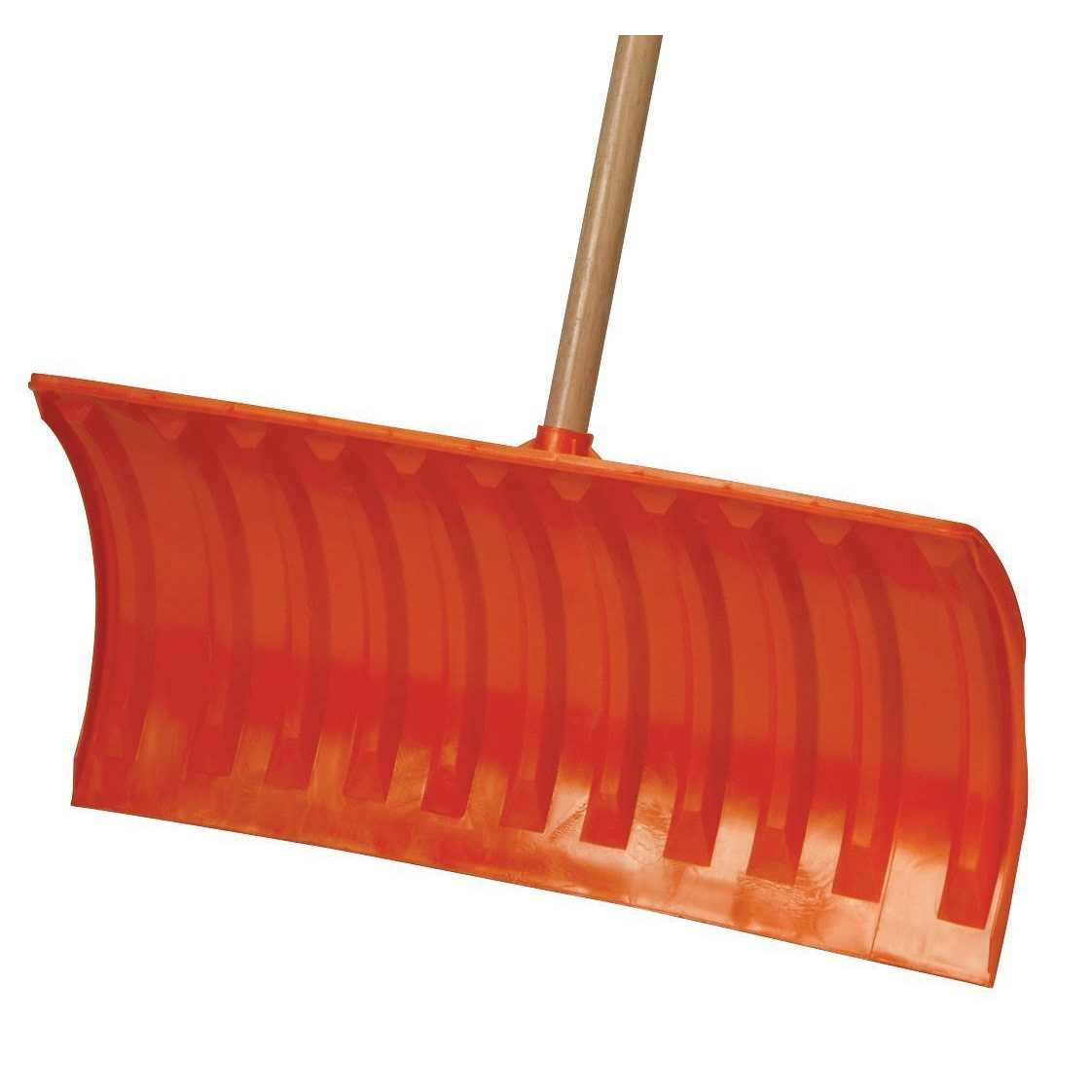 Bigfoot 25 in Orange D-Grip Poly Snow Pusher - Highlander
