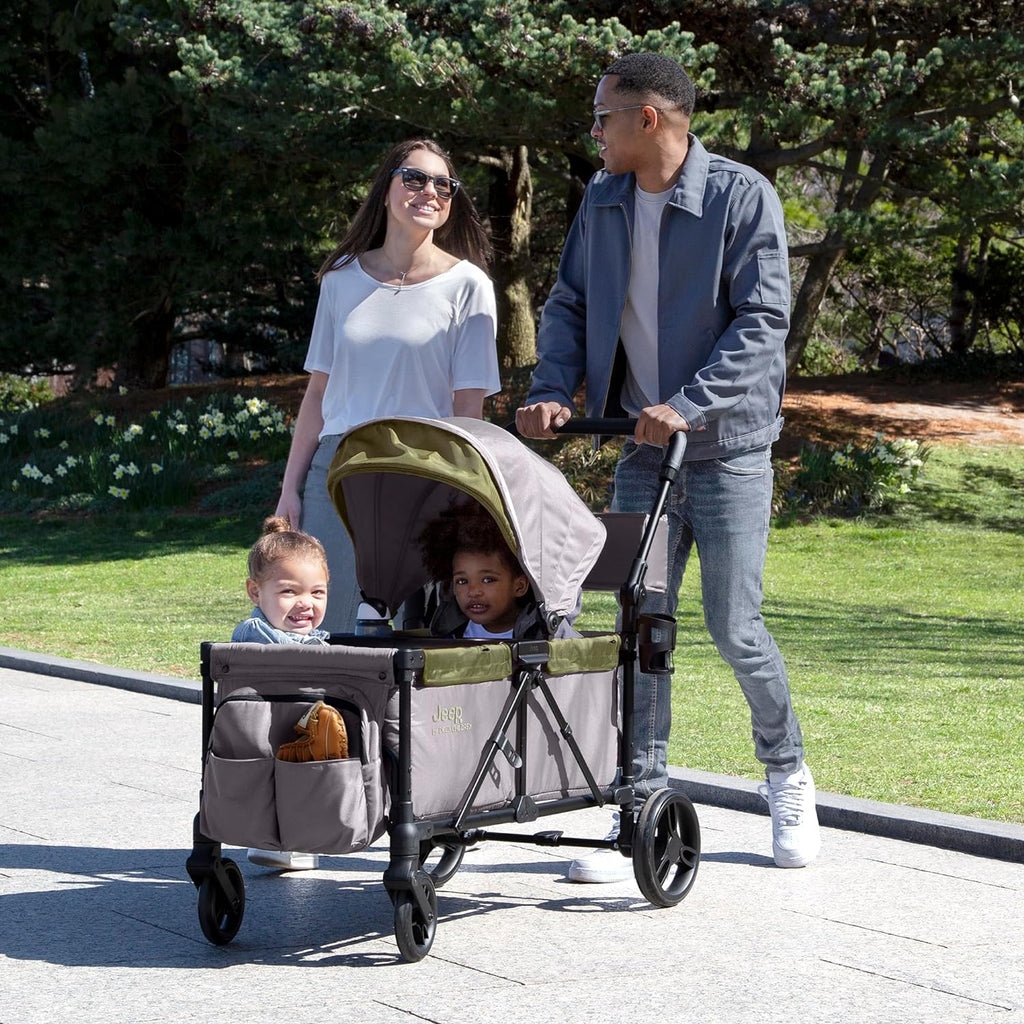 Jeep Sport All-Terrain Stroller Wagon With Canopy And Parent Organizer