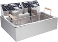 12 Liter Stainless Steel Deep Fryer With Basket Strainer, Adjustable Temperature And Timer