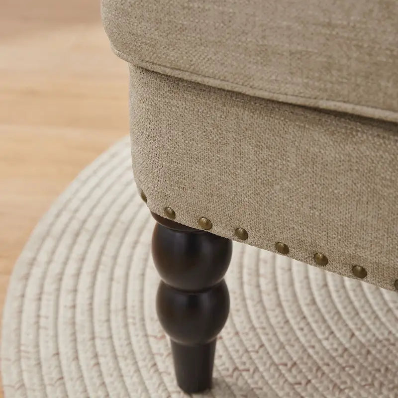 Set Of 2 Upholstered Button-Tufted Accent Chairs With Lumbar Pillows - 30 x 29 x 35 inches