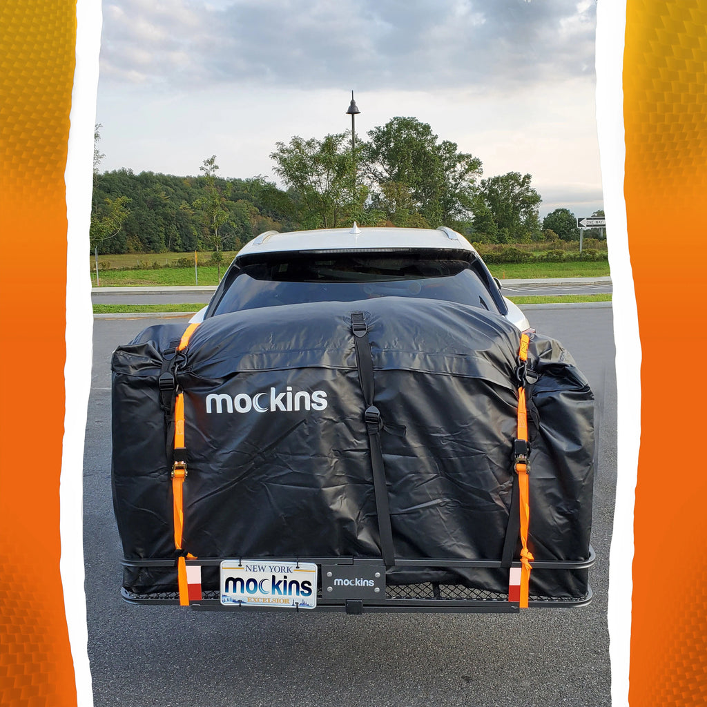 Mockins XL Trailer Hitch Cargo Carrier - 500 lbs, 60x24x6 in, 25 Cu. Ft. Bag