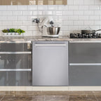 Cosmo 4-Piece Kitchen Appliance Package With 30 in Electric Range, 30 in Wall Mount Hood, 24 in Dishwasher And French Door Refrigerator