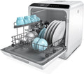 Portable Countertop Dishwasher, 5-Liter Built-In Water Tank, Glass Door