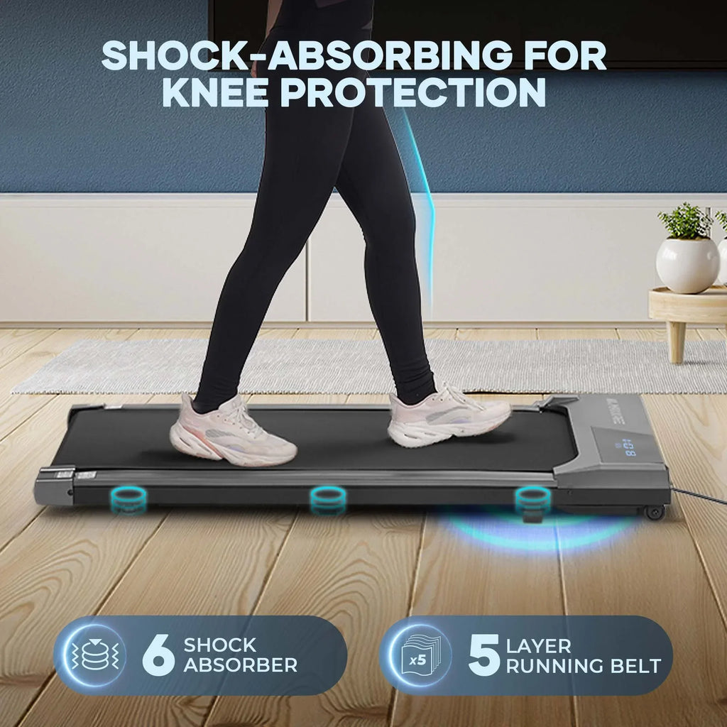 MaxKare Under Desk Treadmill Walking Pad, 2.25HP, 0.6-3.8MPH, 265 lbs Capacity