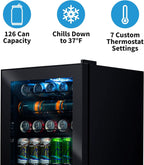 Beverage Refrigerator Cooler, 126 Cans, Right Hinge Glass Door - AB-1200