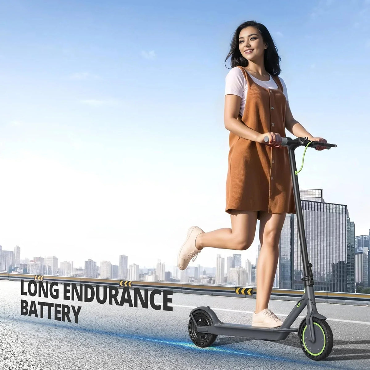 Roinside Electric Scooter, 8.5 in Solid Tires, 350W, 19 MPH, 21-23 Miles - UP12 Plus