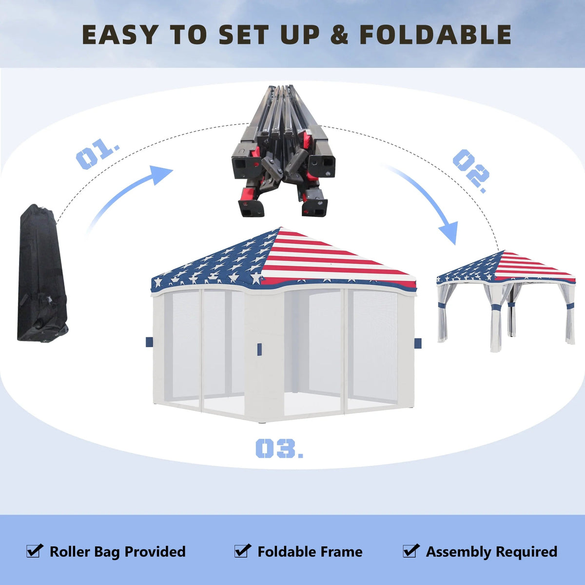 Outsunny Pop-Up Canopy With Mesh Netting, Wheeled Carry Bag And 4 Sand Bags, Beige, 10' x 10' - 84C-405V01BG