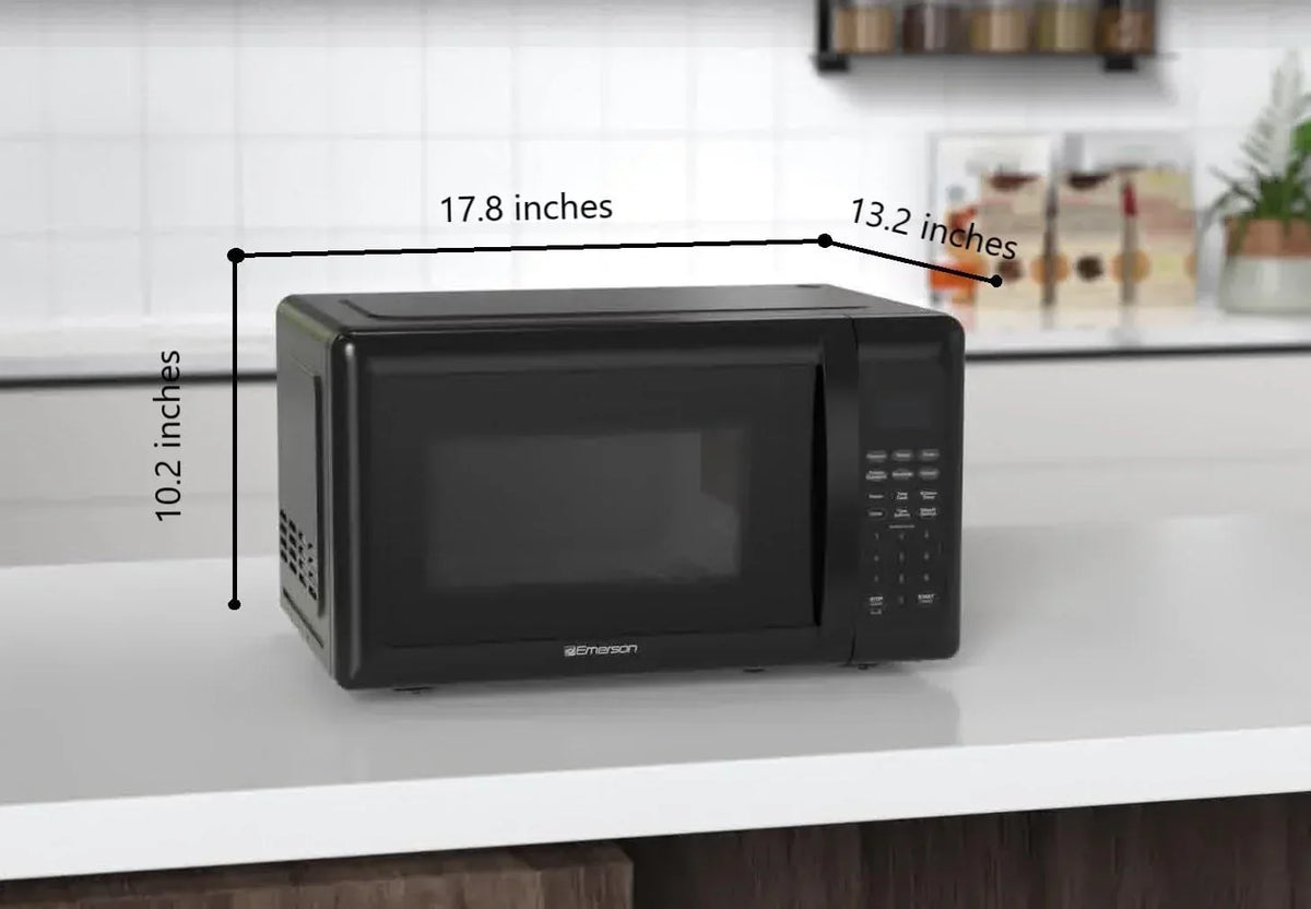 Compact Countertop Microwave Oven, 0.7 Cu. Ft., 700W, Black