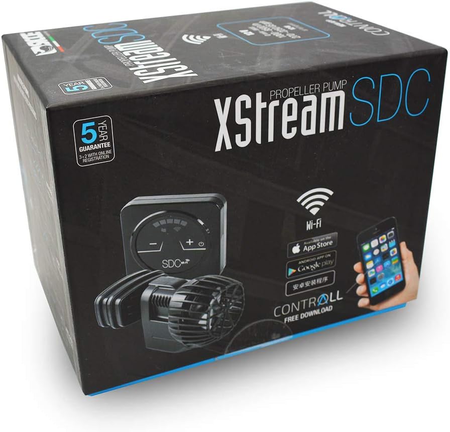 Sicce XStream SDC WiFi Controllable Wave Pump, Black, 2250 GPH - SIC634