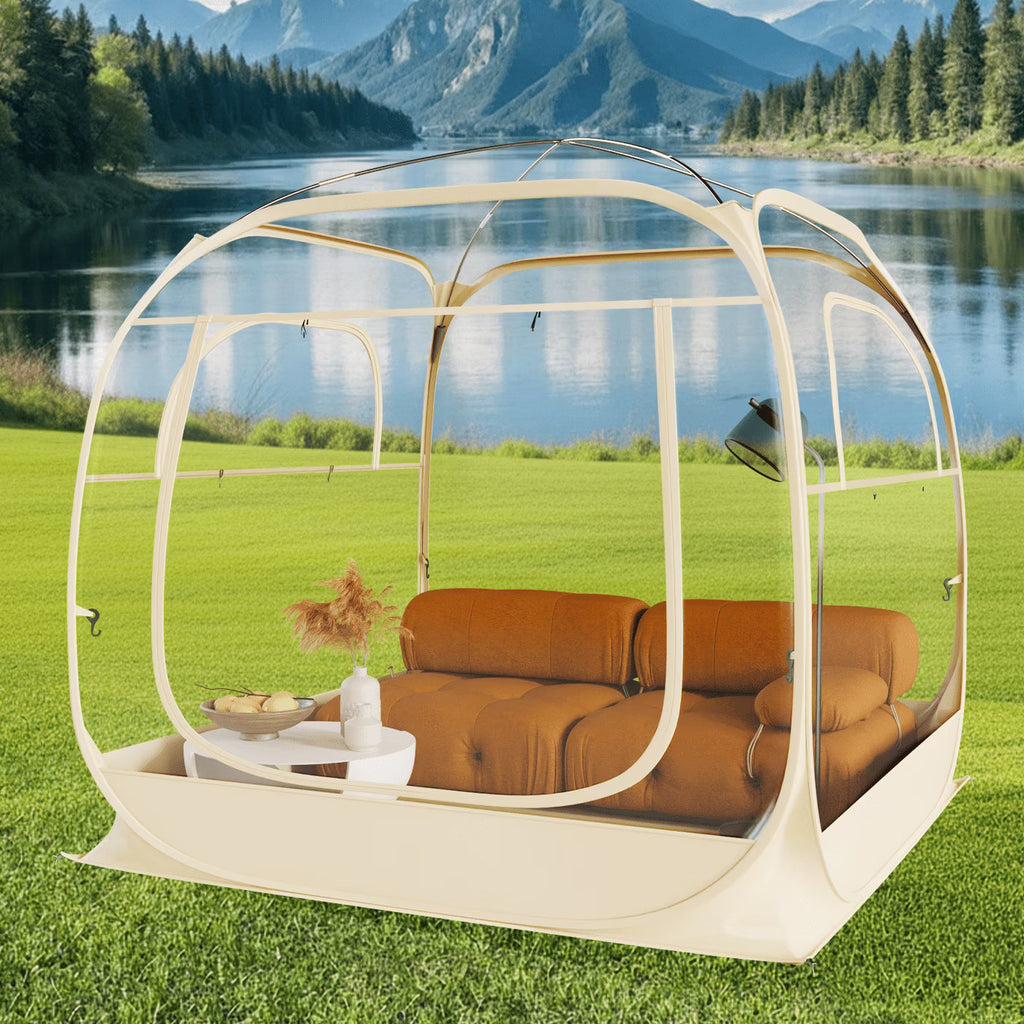 TABU Pop Up Bubble Sports Tent, Clear, 10 x 10 ft, 6-7 People
