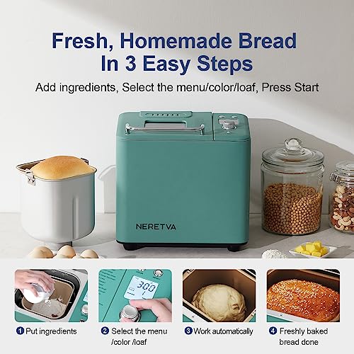 Neretva Automatic Bread Maker Machine With Sourdough Setting - 20-in-1