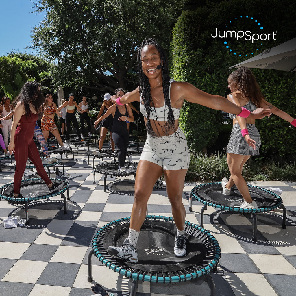 JumpSport Fitness Trampoline 39 Inch Teal/Black - 350 Pro