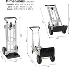 COSCO 4-in-1 Folding Hand Truck With Flat-Free Wheels And Folding Toe Plate
