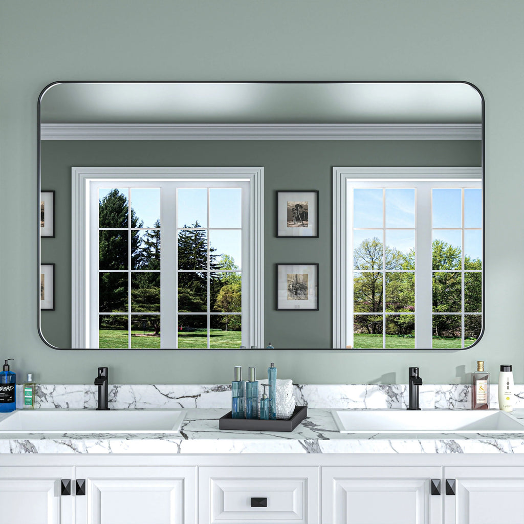 Aluminum Alloy Rounded Corner Wall Vanity Mirror