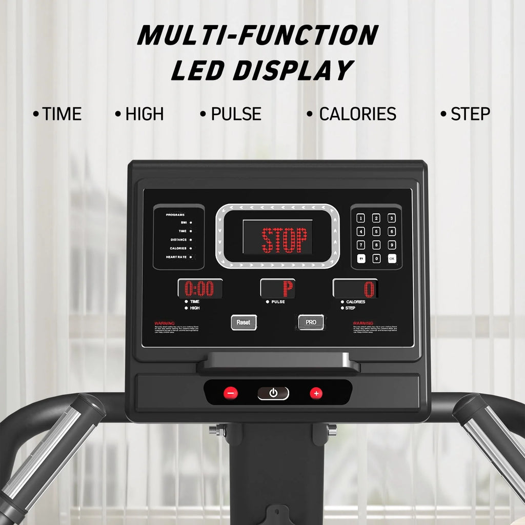 syedee Stair Stepper With LED Screen, 12 Workout Programs, 441LBS, 24-164 Steps/Minute, White