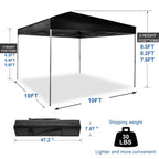 GVDV 10x10 ft Easy Pop Up Outdoor Canopy Tent - Blue