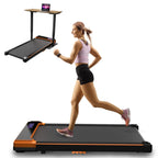 CoolHut 2-In-1 Portable Folding Under-Desk Walking Pad Treadmill, 2.5 HP, 3.8 MPH, Black
