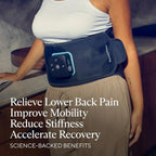 Therabody RecoveryTherm Back Hot Vibration Wrap, Black, One Size - RecoveryTherm Hot Vibration Back and Core