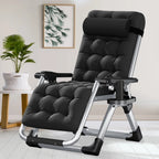 Docred Zero Gravity Folding Recliner Chair With Pad, Headrest And Cup Holder