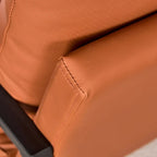 GVJMTKP Two-Seater Sofa Chair With 2 Pillows, PU Leather, Brown - SF-D008-BR