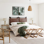 Wall-Mount Upholstered Headboard With Metal Rail - Twin, Queen & King