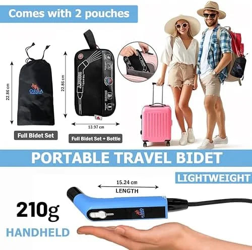Orca Portable Electric Travel Bidet Bottle Handheld Personal Sprayer