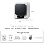 Portable Mini Clothes Dryer - White With Black Square Door
