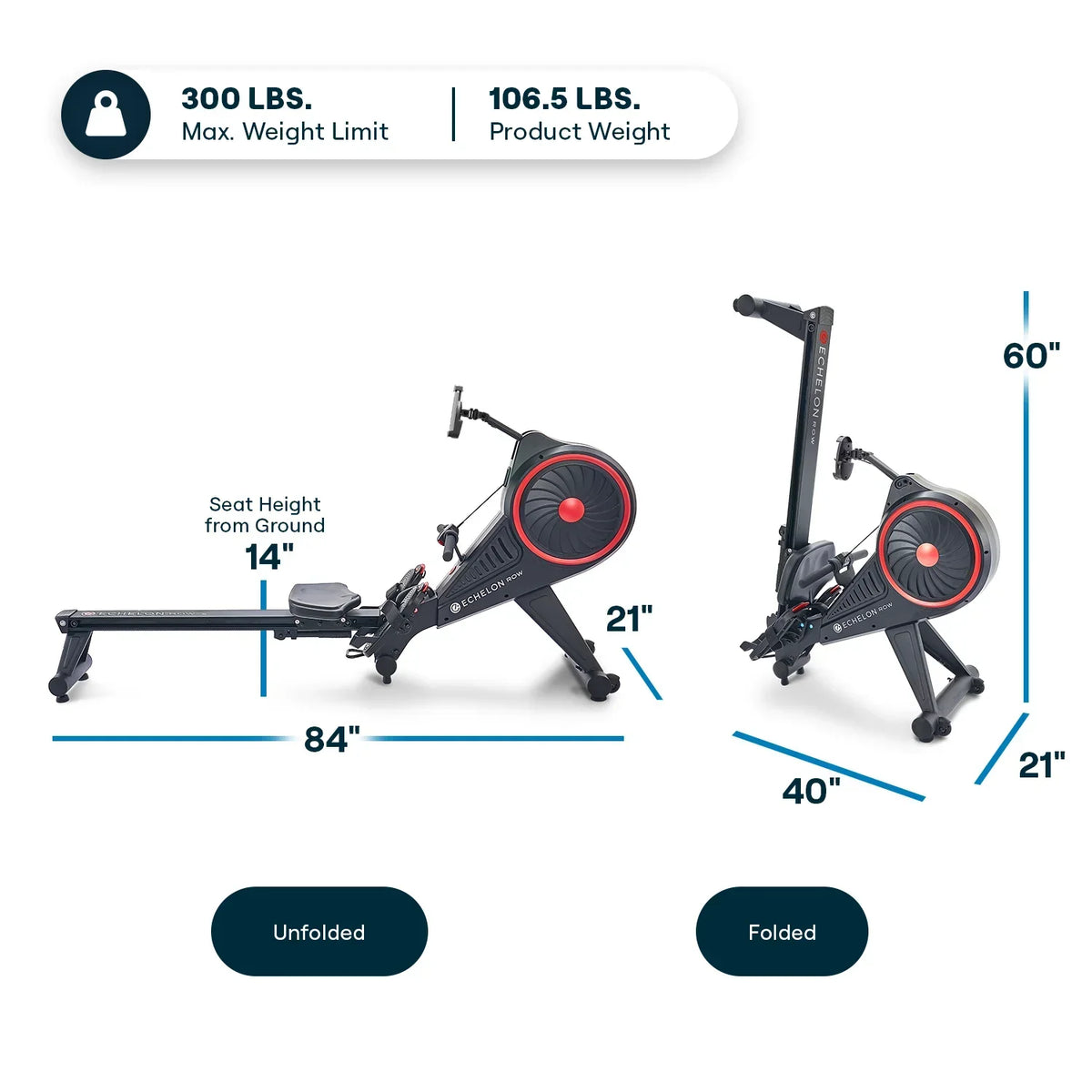 Echelon Magnetic Resistance Rowing Machine