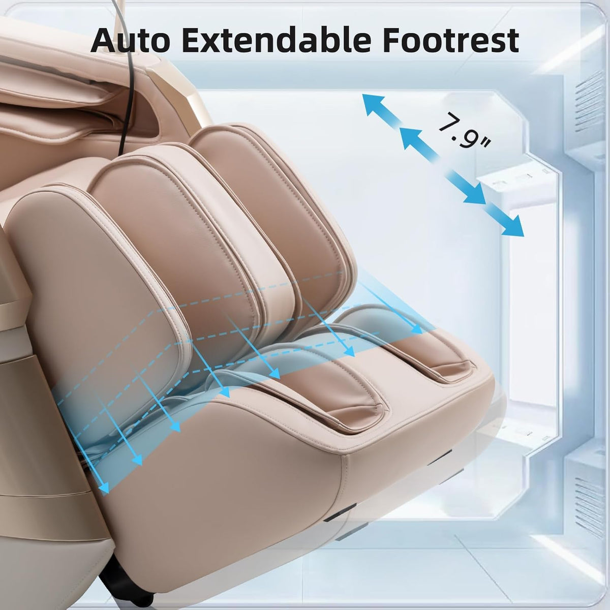 MassaMAX 4D Full Body Massage Chair With Auto Footrest, SL Track, Zero Gravity, Heating, Golden - MT339