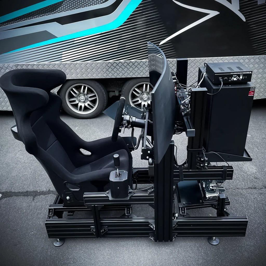 MoNiBloom Racing Simulator Game Seat With Adjustable Slide, Black
