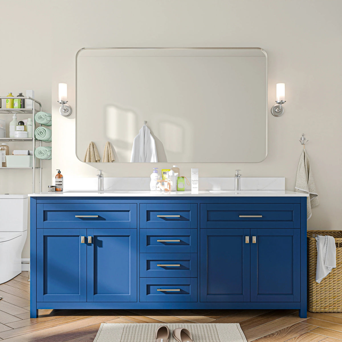 Aluminum Alloy Rounded Corner Wall Vanity Mirror