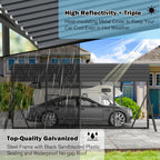 MUCHANT Heavy-Duty Carport, 12' x 20', Galvanized Steel Roof